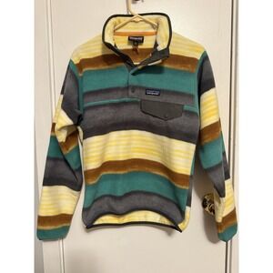 Patagonia Men's T-Synchilla Fleece Pullover Jacket Turquoise, Size XXS